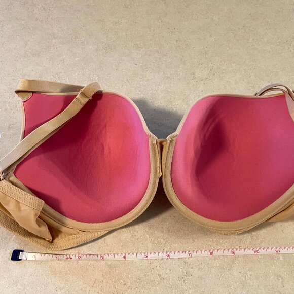 Pink Victoria's Secret Wear Everywhere Push Up Bra 36DD Nude - Picture 6 of 8